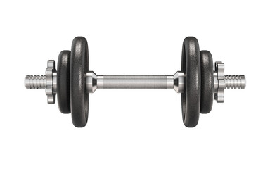Gym dumbbell isolated on transparent background