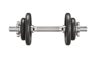 Gym dumbbell isolated on transparent background