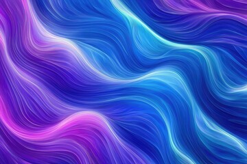 Fototapeta premium Vibrant abstract waves in shades of blue and purple, creating a dynamic and fluid visual experience for design and art projects.