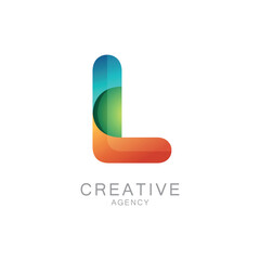 Colorful Creative Agency Logo With Gradient Letter L Design

