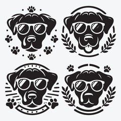 Obraz premium Creative Dog Silhouette Collection Stunning Clip Art for All Pet Enthusiasts