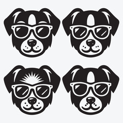 Fototapeta premium Creative Dog Silhouette Collection Stunning Clip Art for All Pet Enthusiasts