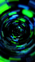Abstract neon tunnel  background.