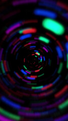 Abstract neon tunnel  background.