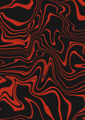Liquid dynamic grainy texture, Black and red poster design with liquid and curve lines, Futuristic cover set. A4 size. Ideal for banner, flyer, invitation, business card.