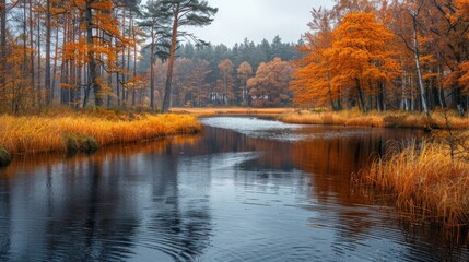 autumn or fall landscape background