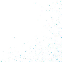 Festive confetti. Blue and white dots. Vector illustration.