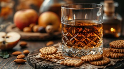 Autumn or fall season drinks concept.