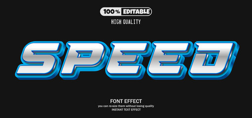 Speed text effect. Editable text effect.