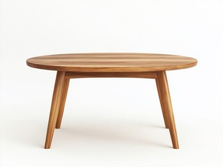 Fototapeta premium Round wooden coffee table