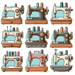 Sewing machine vector illustration