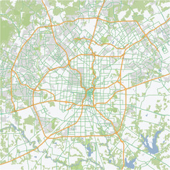 Road map of San Antonio in Texas. Contains layered vector with roads water, parks, etc.