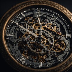 Fototapeta premium Delving into the detailed mechanics driving precision in luxury watches