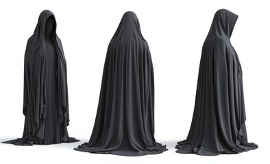 Naklejka premium Shayla mockup, front and side views