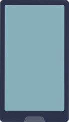 A blank smartphone screen, symbolizing connectivity and technology.