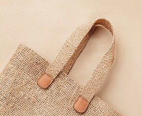A blank brown cotton eco bag design mockup isolated, clipping path. A tote shoe consumer reusable organic craft package. A carrier recycle textured gardening bag mockup.