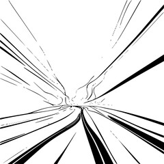 black and white abstract road