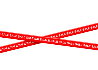 red ribbon with "SALE" text on transparent png background. For black friday, cyber monday, sale, discount, deal, web, cover, banner, design