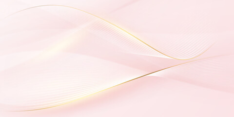 Abstract background design, modern pink and gold geometric element design.