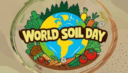A vibrant and colorful illustration celebrating World soil day