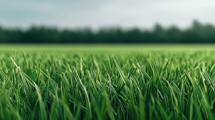Obraz premium Glittering Diamond-Tipped Grass Field in 8K Resolution with Copy Space - High Detail Nature Background