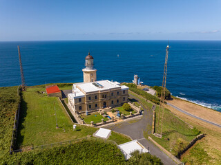 Faro del Cabo Machichaco de Bermeo en Vizcaya