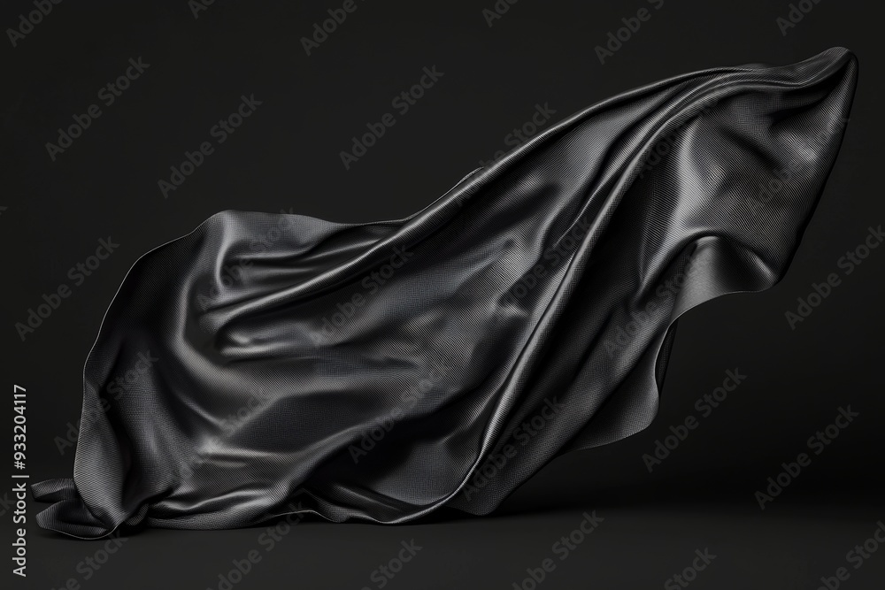 Poster the mockup is blank with a dark background and a large stretching banner grip frame.