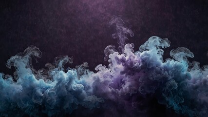 A purple and blue background with a smoke.