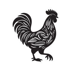 rooster isolated on white background