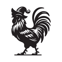 rooster isolated on white