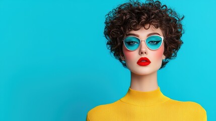 Glamorous Gemstone-Inspired Makeup Fashion Photoshoot with Copy Space for Text in High Detail 8K Resolution