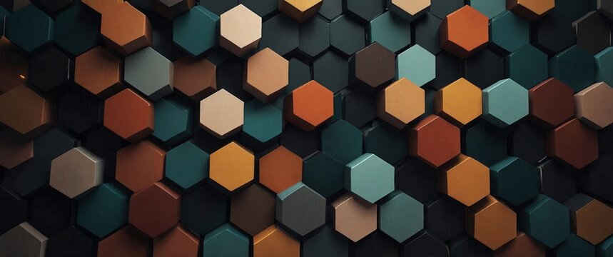 A minimalist and precise composition of hexagons appealing to geometric aesthetics.