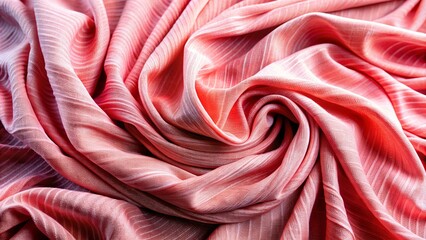 Abstract Fabric Texture Background with Soft Pink and Red Curves