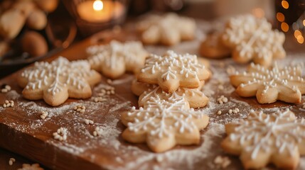 Delectable foamy cookies presented elegantly on a cooking table