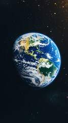 Blue Earth from space