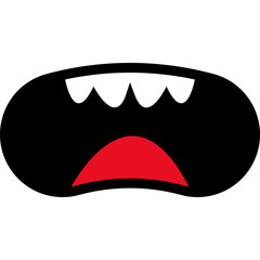 Funny Cartoon Mouth with Expression, Character Talking Mouth. Vector Flat Icon