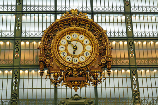 The famous train station clock, in Musee d'Orsay, Paris Originally at the station of  Gare d'Orsay