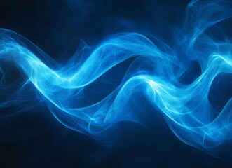 Obraz premium Swirling Blue Energy: Abstract Background for Creative Design. Generative AI