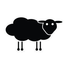 Sheep icon vector on white background