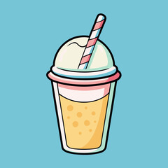 Milkshake cup stock illustration