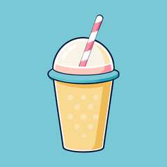 Milkshake cup stock illustration