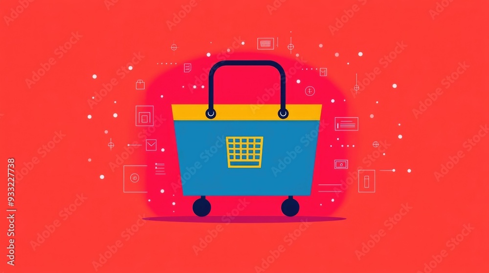 Poster secure e commerce ssl encryption flat design for website digital technology concept with data protec