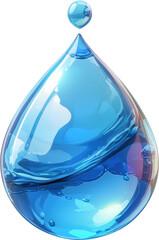 Blue water drop illustration