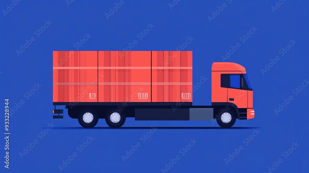 Poster seamless supply chain tracking and analytics with flat design real time logistics data optimize dist