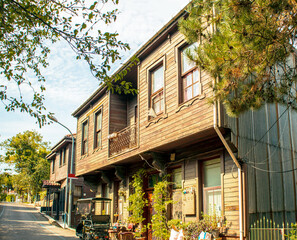 old houses in the village of the island, istanbul