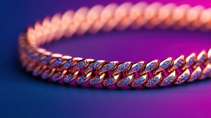 Futuristic Holographic Jewelry Fashion Concept with Copy Space for Text, 8K High Detail Image