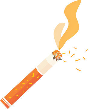 recommend clip art: Burning cigarette with smoke
