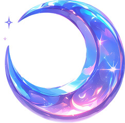 Shiny crescent moon