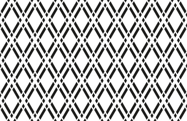 Abstract Seamless Geometric Diamonds Black and White Pattern. 