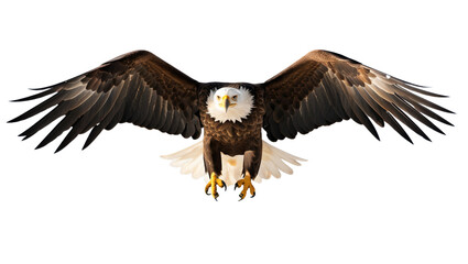 Fototapeta premium Eagle flying animal bird white background.